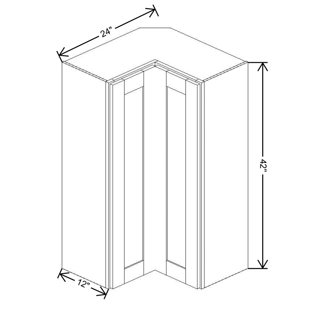 Fabuwood Allure Galaxy Desert Oak 24" W X 42" H X 12" D Square Corner Wall