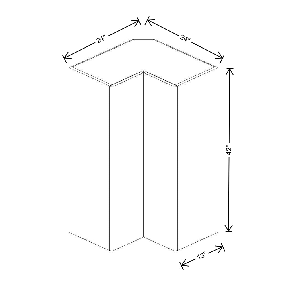 Fabuwood Illume Tuscany Olmo 3 42"H Square Corner Wall