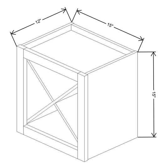 Fabuwood Allure Galaxy Dove 15"WX15"H Wine Rack