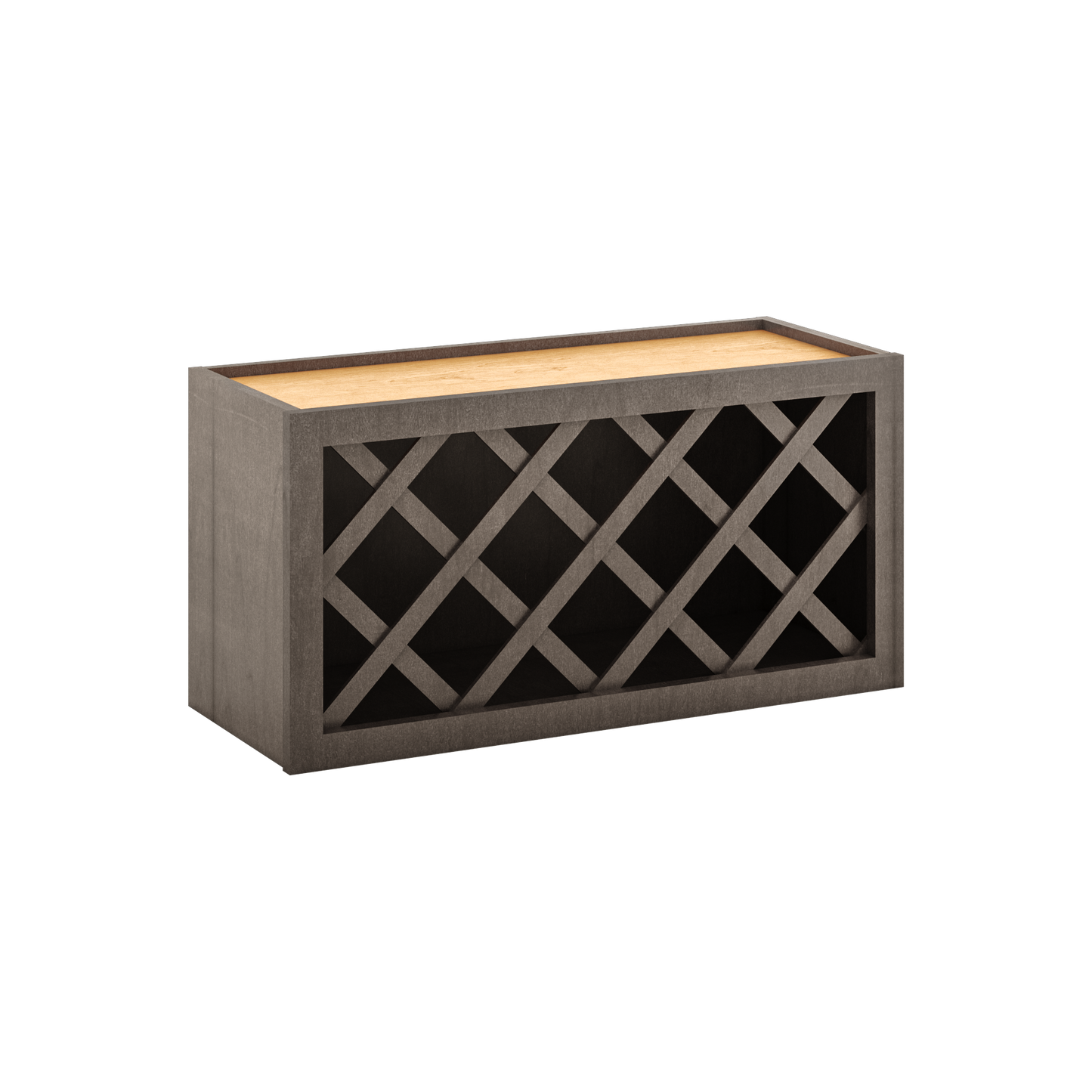 Wine Rack Kitchen Cabinet WR3015 Milan Slate 30 in. width 15 in. height 12 in. depth