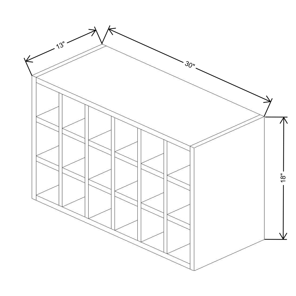 Fabuwood Illume Tuscany Como Ash 2 30"W x 18"H
Wine Rack