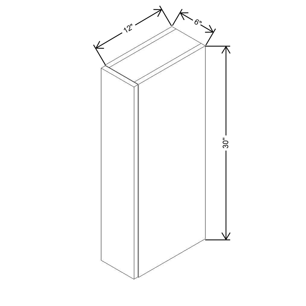 CNC Concord Elegant Ocean 06" W X 30" H Wall Spice Cabinet