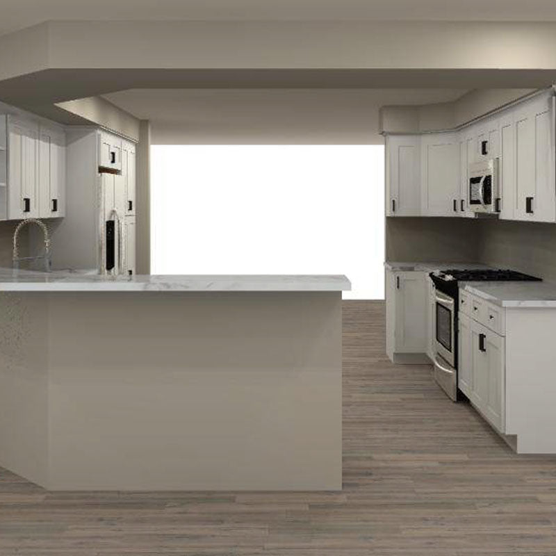 Fabuwood Allure Galaxy Frost 139 by 42 by 42 by 129 by 36 in. Galley K