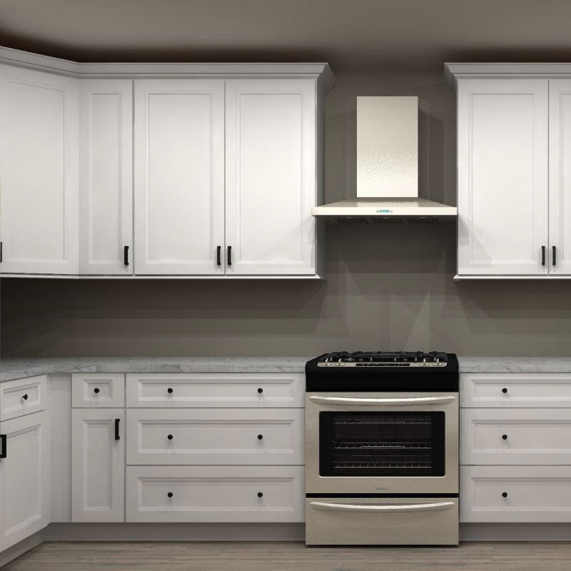 Fabuwood Allure Onyx Frost 186 by 81 by 83 by 39 by 30 in. Galley Kitchen and 36 in. Double Sink