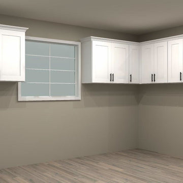 LessCare Alpina White 57 by 60 by 63 in. L Shaped Kitchen