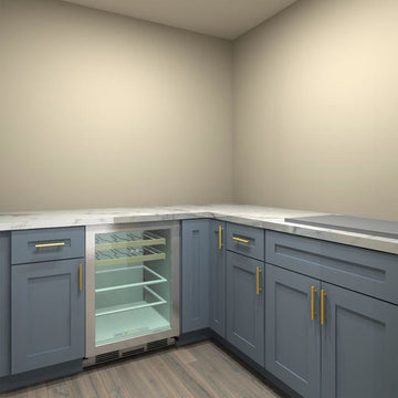 LessCare Colonial Gray 79 by 75 in. L Shaped Kitchen