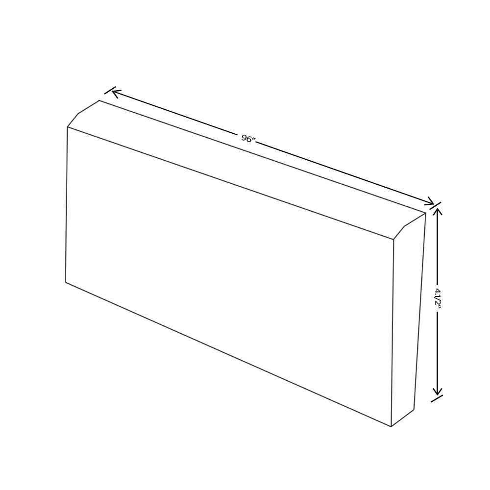 Fabuwood Allure Luna Timber 96" W X 5 1/2" H X 3/4" D Base Board Molding