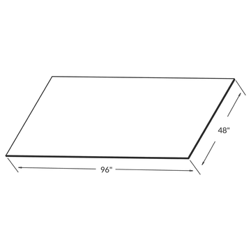 LessCare Danbury Blue Back Panel 48" x 96" Wireframe
