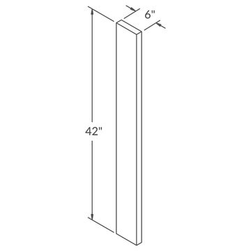 LessCare Alpina White 6"W x 42" Length Filler Wireframe