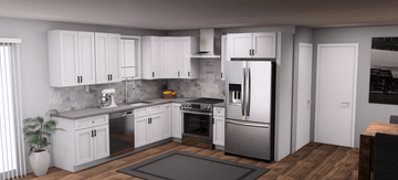 Fabuwood Allure Fusion Blanc 10 x 10 L Shaped Kitchen Main Layout Photo