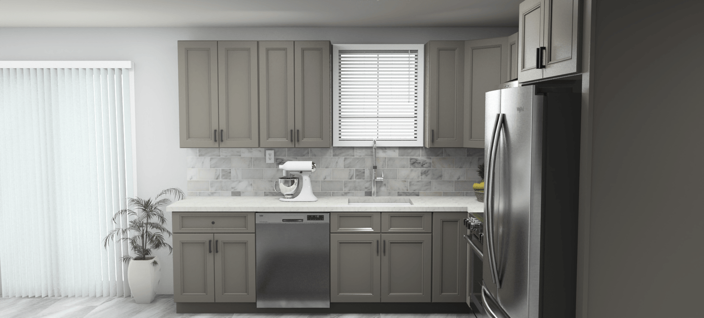 Fabuwood Allure Fusion Stone 10 x 10 L Shaped Kitchen Side Layout Photo