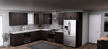 Fabuwood Allure Galaxy Espresso 10 x 13 L Shaped Kitchen Main Layout Photo