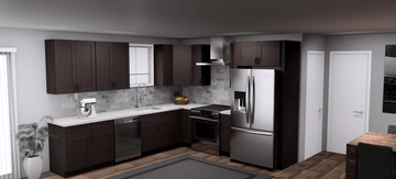 Fabuwood Allure Galaxy Espresso 11 x 10 L Shaped Kitchen Main Layout Photo