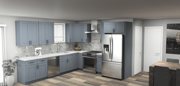 LessCare Colonial Gray 11 x 10 L Shaped Kitchen Main Layout Photo