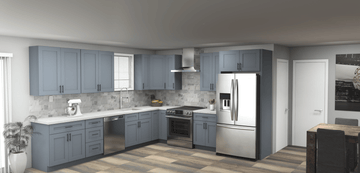 LessCare Colonial Gray 12 x 11 L Shaped Kitchen Main Layout Photo