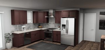 Pioneer The Darker Shaker 9 x 11 L Shaped Kitchen Main Layout Photo