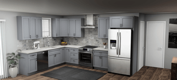 Pioneer The Grey Shaker 9 x 13 L Shaped Kitchen Main Layout Photo