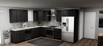 Pioneer The Modern Espresso 10 x 12 L Shaped Kitchen Main Layout Photo