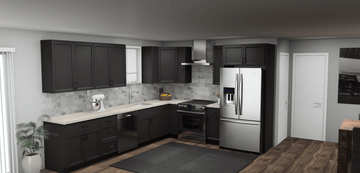 Pioneer The Modern Espresso 12 x 10 L Shaped Kitchen Main Layout Photo