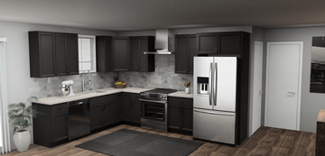 Pioneer The Modern Espresso 9 x 12 L Shaped Kitchen Main Layout Photo