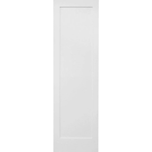 18 in x 80 in White Shaker 1-Panel Solid Core Primed MDF Interior Door Slab