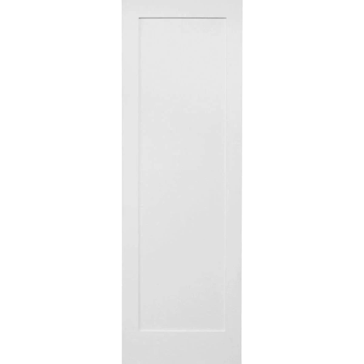 36 in x 80 in White Shaker 1-Panel Solid Core Primed MDF Interior Door Slab