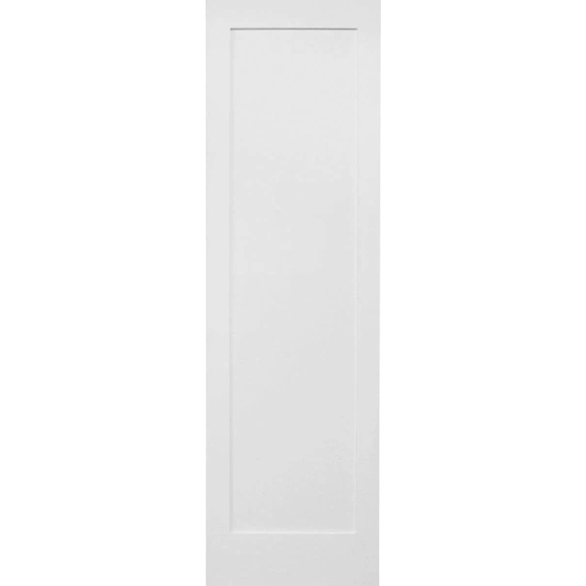 24 in x 80 in White Shaker 1-Panel Solid Core Primed MDF Interior Door Slab