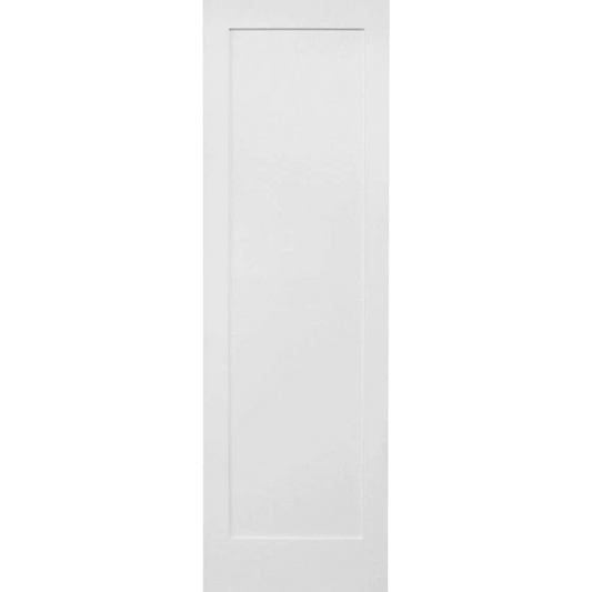 28 in x 80 in White Shaker 1-Panel Solid Core Primed MDF Interior Door Slab