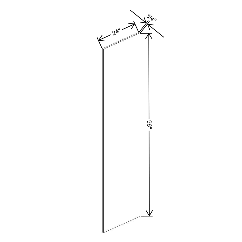 Wolf Classic Grove Terrain Stain Refrig Panel - 24"D x 96"H X 3/4"W Plywood Veneer