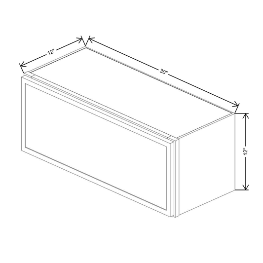 Cubitac Imperial Madison Latte 30"W X 12"H Horizontal Wall Cabinet