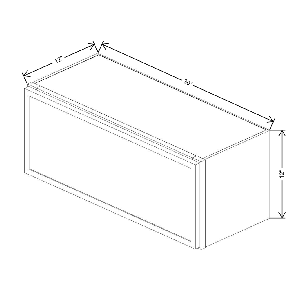 Cubitac Imperial Bergen Latte 30"W X 12"H Horizontal Wall Cabinet