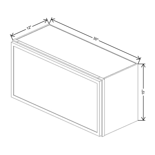 Cubitac Prestige Dover Latte 30" W X 15" H Wall Horizontal Cabinet