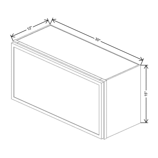 Cubitac Imperial Artisan Moss 30"W X 15"H Wall Horizontal Cabinet