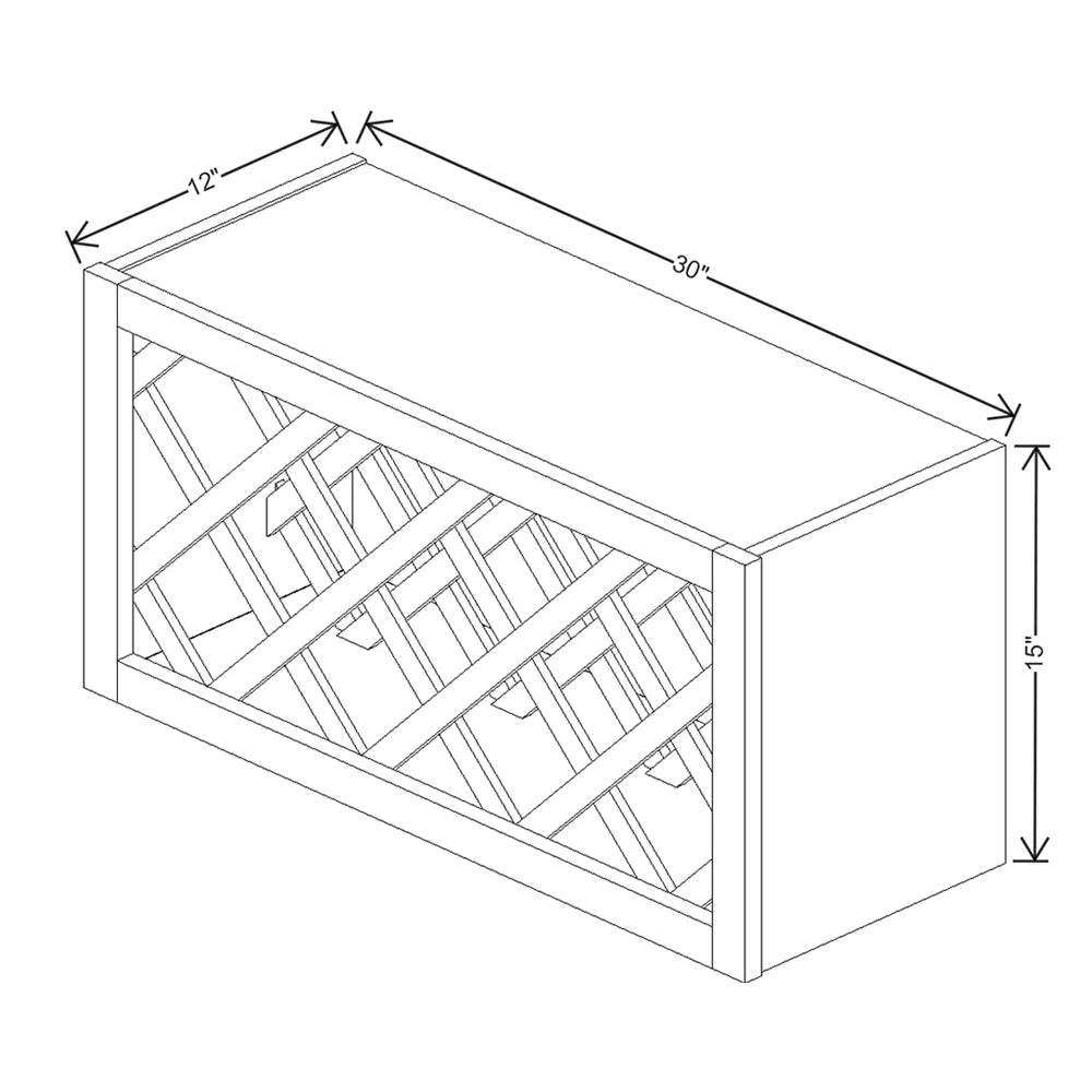 J&K Mocha Glazed K10 Wine Rack - 30" W x 15" H x 12" D