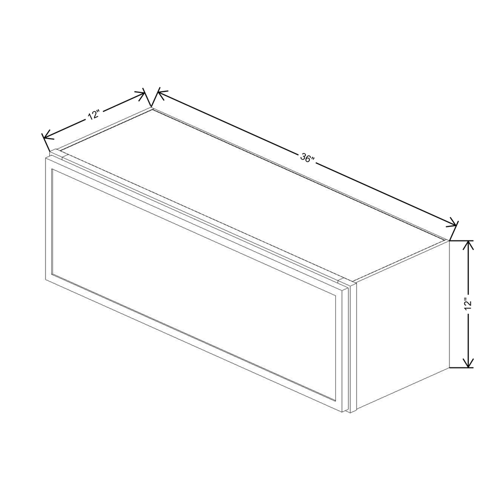 Cubitac Imperial Madison Latte 36"W X 12"H Horizontal Wall Cabinet