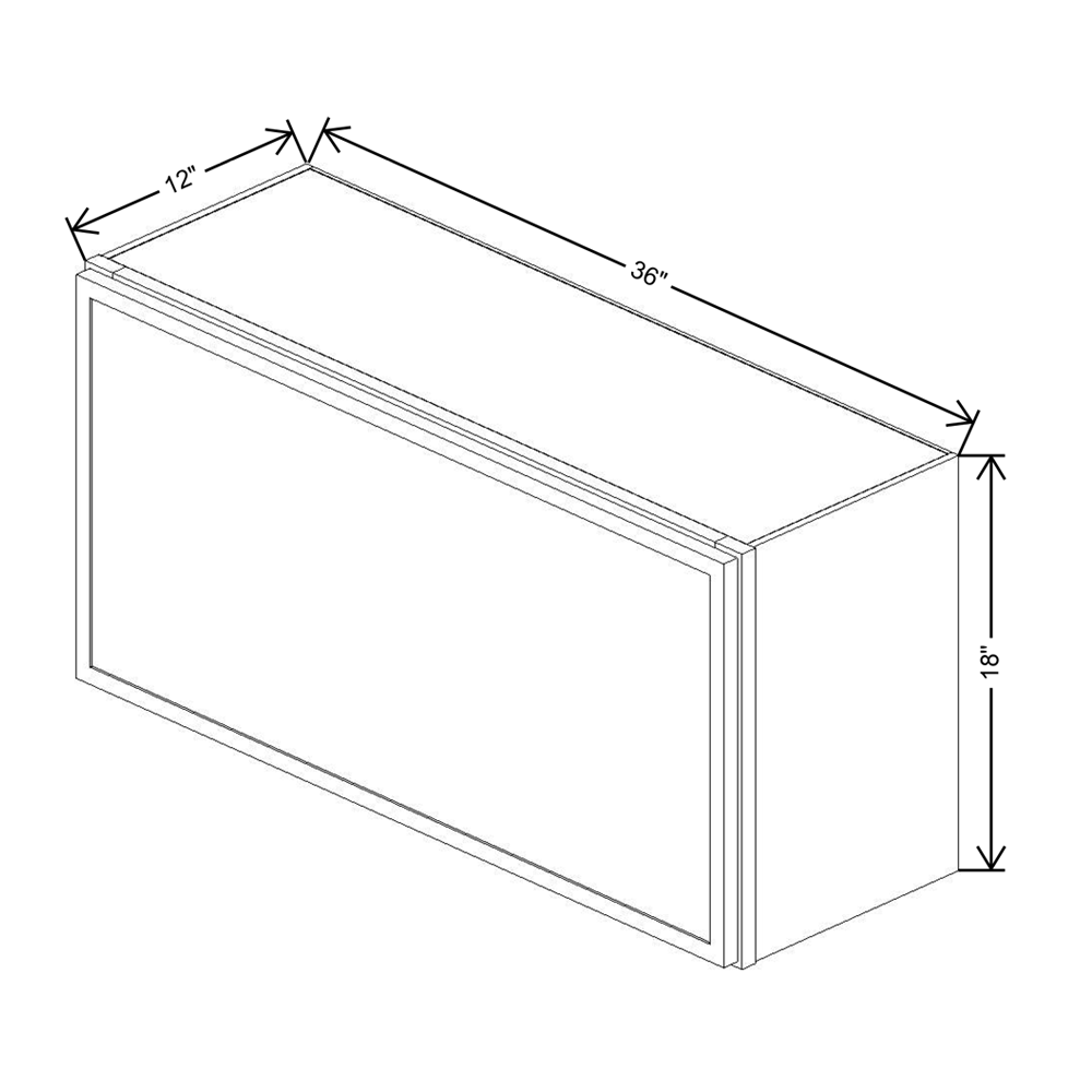 Cubitac Imperial Madison Latte 36"W X 18"H Horizontal Wall Cabinet