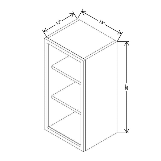 CNC Classic Broadway Cobalt 15" W X 30" H Aluminum Frame Glass Door - Vertical