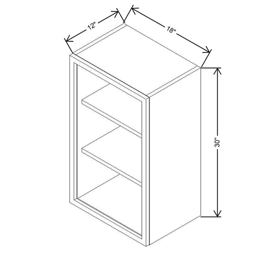 CNC Classic Milano Obsidian 39" W X 12" H Double Door Wall Cabinet