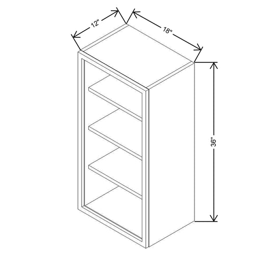 CNC Classic Broadway Almond 18" W X 36" H Aluminum Frame Glass Door - Vertical