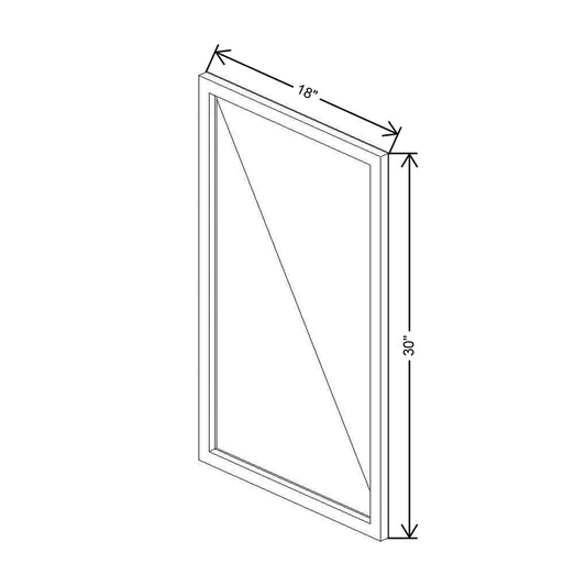 CNC Classic Milano Obsidian 36" W X 42" H Double Door Wall Cabinet