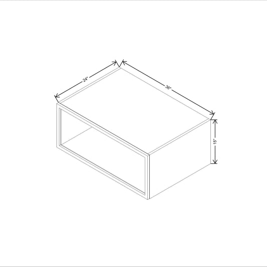 CNC Classic Versailles White 36" W X 15" H Aluminum Frame Glass Door - Horizontal