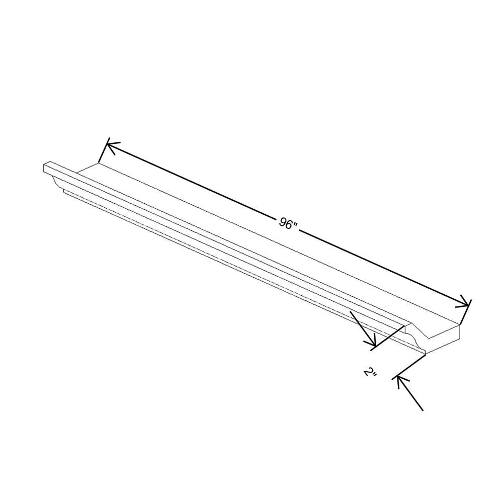 J&K Pure B5 96" W 10- 3 1/4" Crown Molding with Base