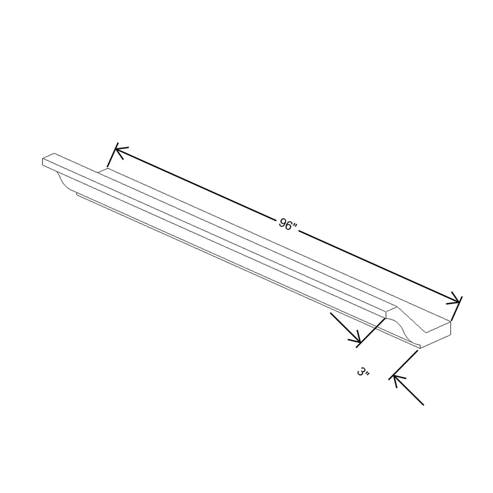 J&K Dove E1 96" 10-4 1/4 W Crown Molding with Base