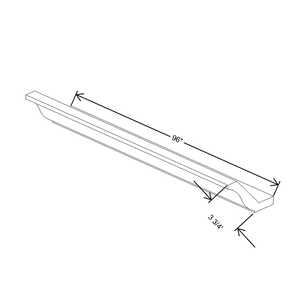 J&K Sage E3 96" W Large Crown Molding with Base