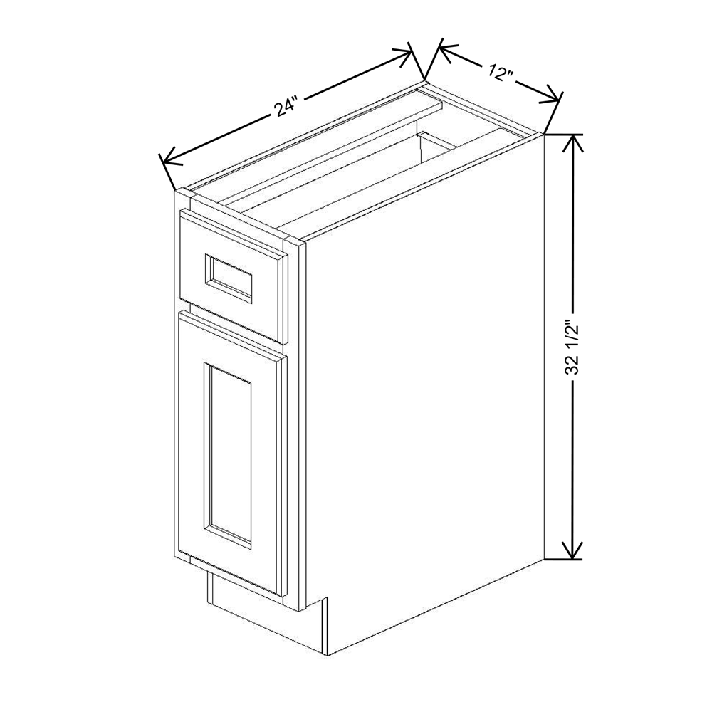 Fabuwood Quest Metro Mist Base Single Door/Drawer