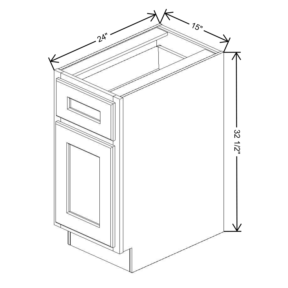 Fabuwood Quest Metro Mist Base Single Door/Drawer