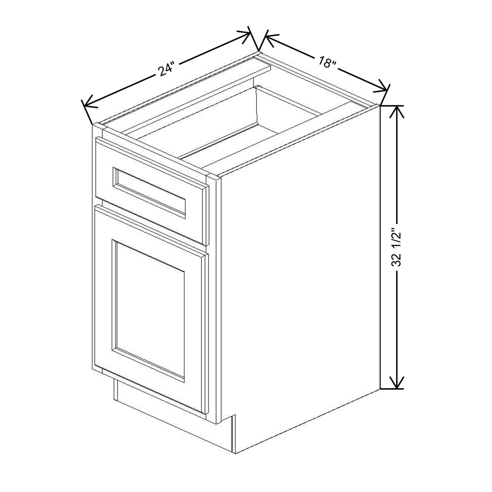 Fabuwood Quest Metro Mist Base Single Door/Drawer