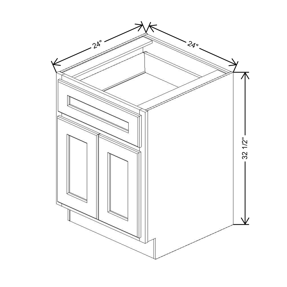 Fabuwood Quest Metro Java Base Double Door/Drawer