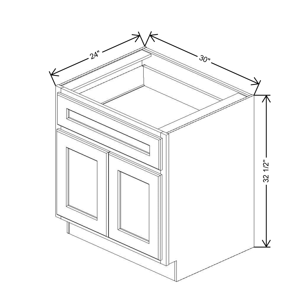 Fabuwood Quest Metro Mist Base Double Door/Drawer