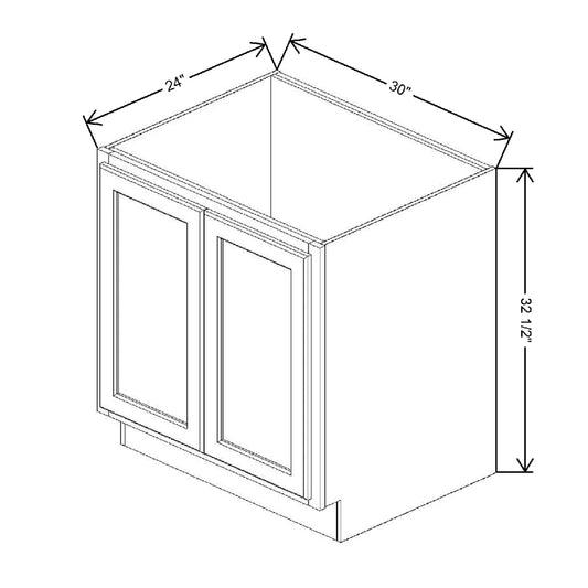 Fabuwood Quest Metro Java 30" W x 32 1/2" H x 24" D ADA Sink Base Cabinet